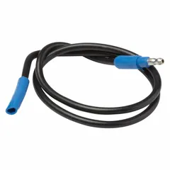 Single-wire jumper harness with 14 AWG wire, 23 in length, and a Slim-Line 0.18 in female bullet to standard 0.18 in male bullet connector. Used as a rear tracking lamp jumper in automotive lighting systems for connecting trailer or vehicle tail lamps.