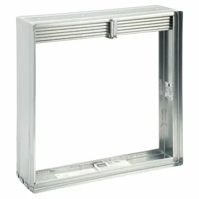 Dayton Square Gravity Fire Dampr: Static, 14 in H, 14 in W, 3 3/4 in L, Galvanized Steel Frame - Rectangular Fire Dampers