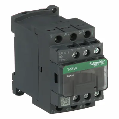 SCHNEIDER Magnetic Contactor: Non-Reversing, 3 Poles, 3NO Contacts, 12 A - Non-Reversing IEC Contactors
