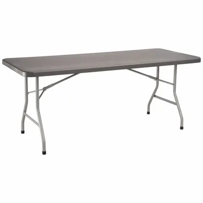 NATIONAL PUBLIC SEATING Folding Table: Rectangle Table Shape, Charcoal Tabletop, 30 in Dp - Standard Folding Tables