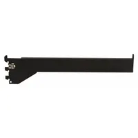 ECONOCO Straight Arm: Single, 1 in Slot Spacing, 1/2 in Slot Lg, 1/4 in x 12 in x 1 in, Matte, Black (MPN RDW12/MAB)