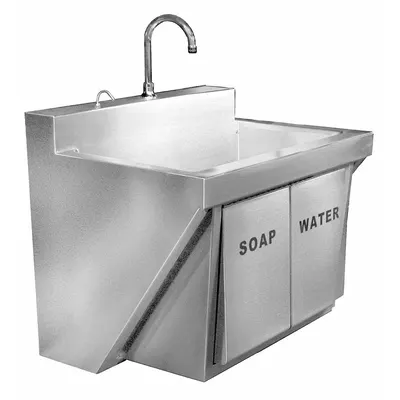 JUST MANUFACTURING One-Station Hospital Sink with Faucet - One-Station Hospital Sinks with Faucets