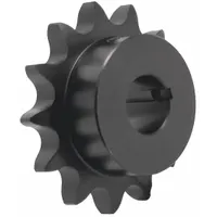 Steel sprocket for 3/4 in pitch roller chain. Fixed-bore design with 1 15/16 in bore diameter and 17 teeth. Used in power transmission systems such as conveyors, packaging machinery, and agricultural equipment