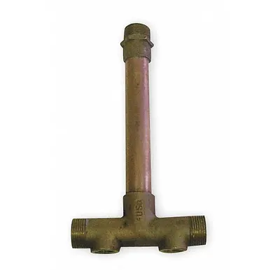 CAMPBELL Well Water Tank Fitting: Brass, Tee, 16 in Overall Lg, 1 1/4 in MNPT - Tank Tee Cross Fittings