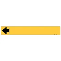 Pipe Marker: Yellow, Black, 8 in Wd, Vinyl, 8 in Roll Wd, 1 in Lg (MPN 20483)