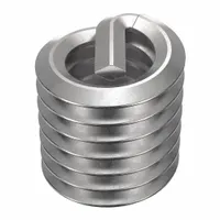 Free-running tanged helical insert for repairing or reinforcing tapped holes in metal. Features #12-24 thread size, right-hand coarse threads, and plain finish. Supplied in a 12-pack. Commonly used in automotive, aerospace, and industrial maintenance to restore stripped threads or strengthen connections in softer materials