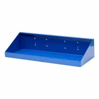 TRITON PRODUCTS Pegboard Shelf: For Square Pegboard Hole Shape, 18 in x 6 1/2 in x 3 in, Steel, Blue (MPN 56186-BLU)