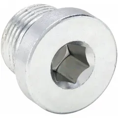 Steel hydraulic threaded extreme-pressure pipe fitting with 3/4 in connection. Rated for maximum operating pressure of 5,800 psi. Used to seal open ports in high-pressure hydraulic systems, common in industrial machinery and fluid power circuits.