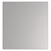 Steel panel for bathroom partitions with honeycomb inner core. Smooth semi-gloss finish in Pepper Dust color. Measures 58 inches high, 55 inches wide, 1 inch thick. Suitable for privacy and separation in commercial restrooms and similar high-traffic areas