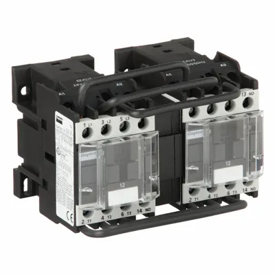 Dayton Magnetic Contactor: Reversing, 3 Poles, 3NO Contacts, 12 A - Reversing IEC Contactors