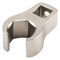 TEKTON Crowfoot Wrench: Steel, Satin Nickel, 3/8 in Drive Size, 5/8 in Head Size, 6 Points (MPN WCF15216)