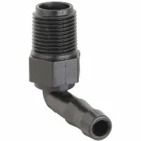 This rigid polypropylene barbed hose fitting connects 1 in I.D. hose to 1 in NPT male threads. The hex body allows wrench tightening for a secure, leak-resistant connection. Suitable for air, water, and chemical transfer in industrial and fluid-handling systems