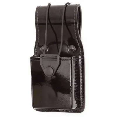 GOULD & GOODRICH, INC. Radio Pouch: Black, Synthetic Polymer, High Gloss - Duty Equipment Pouches