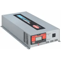 The TUNDRA S3000 inverter converts 12V DC battery power to 120V AC pure sine wave output at 60 Hz, delivering 3000 W continuous power. It features terminal block DC connections and two AC outlets, suitable for powering sensitive electronics, tools, and appliances in mobile, off-grid, or backup power applications