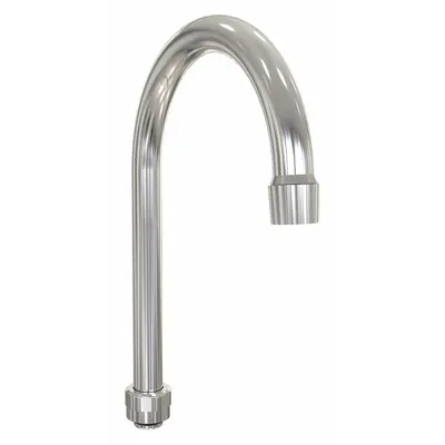 SANI-LAV Spout: Spout, Gooseneck, Swivel Spout, Brass, Chrome, 2 gpm Flow Rate, Aerated - Gooseneck Faucet Spouts