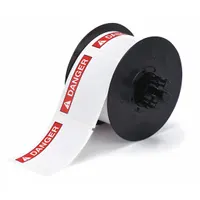 Pre-Cut Label Stock Roll: Danger, DANGER Header, 2 1/4 in x 3 in, 2 1/4 in, Vinyl, White, 300 Labels (MPN B30-241-595-ANSIDA)