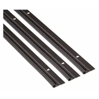This metal leaf weatherstripping seals gaps around doors to block drafts, moisture, dust, and pests. It features an aluminum flange and a silicone bulb insert. Measures 7 ft length, 3 ft width, and 1 1/16 in height. Suitable for use on commercial and industrial doors to improve energy efficiency
