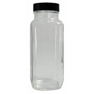 QORPAK Mixing/Storage/Sampling Bottle: 120 mL, 33-400, Polypropylene, PTFE, Colorless - Rectangular Glass Lab Bottles