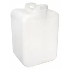 Rectangular Carboy, 5 gal, HDPE, White, 63 mm Screw Cap
