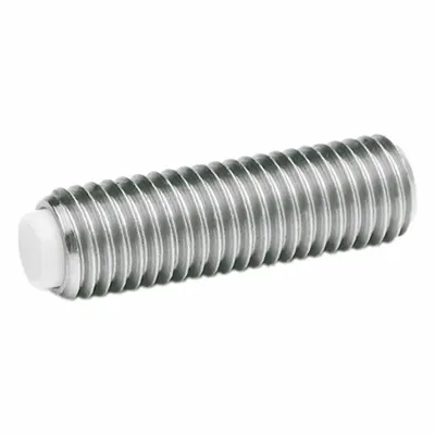 JW WINCO M5 x 10 mm Non-Marring Half Dog Point Set Screw with POM Tip - Non-Marring Half Dog Point Set Screws
