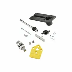 This yoke assembly is a replacement component for HVACR systems, used to support and align valve actuators or pump mechanisms. It is suitable for commercial heating, ventilation, and refrigeration equipment requiring precise mechanical linkage for flow control.