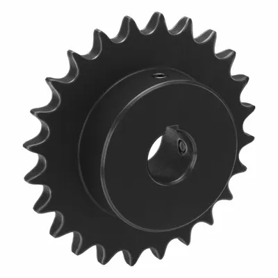 TSUBAKI Single Strand Sprocket: 50, For 5/8 in Chain Pitch, 1 in Bore Dia, 24 Teeth - Size 50 Fixed-Bore Roller Chain Sprockets