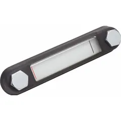 Oil level gauge for unpressurized tanks with M10 metric male thread, 80 mm sight height, and 127 mm mounting centers. Body height is 156 mm. Seal material is NBR. No thermometer included. Compatible with K0444_A Series. Used for visual oil-level indication in industrial lubrication systems, gearboxes, and hydraulic reservoirs.