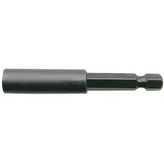 Impact-rated bit holder with a magnetic 1/4 in hex shank for secure retention of standard 1/4 in hex bits. Designed for use with impact drivers in fastening applications such as construction, assembly, and maintenance.