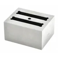 OHAUS Modular Block: Anodized Aluminum, 1 7/8 in Overall Wd, 2 3/4 in Overall Lg, 2 Wells (MPN 30400161)