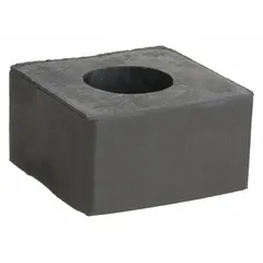 Rubber foot for vibration isolation and noise reduction in HVACR equipment, compressors, and industrial machinery. Provides a stable, non-slip base to protect floors and prevent equipment movement during operation.