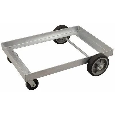VIKAN Hopper Undercarriage: 1,000 lb, 40 1/4 in L x 26 7/8 in W x 8 7/8 in H - Large-Volume Color-Coded Modular Tub Carts