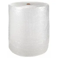 Clear, non-perforated bubble roll with 1/2 in bubbles. Provides cushioning and surface protection for fragile items during shipping, storage, and moving. Suitable for general industrial packaging applications