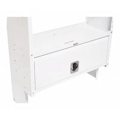 WEATHER GUARD Lockable Secure Storage Module 9040-3-01, White, 16 in Depth - Van Storage Lockable Storage Units