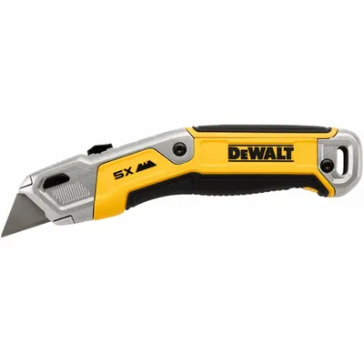 DEWALT Utility Knives: 9 in Overall Lg, Steel Std Tip, Rubberized, Aluminum/Plastic/Rubber - Retracting Utility Knives
