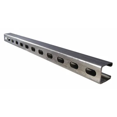 CALBRITE Strut Channel - Slotted: 316 Stainless Steel, Polished, 12 ga Gauge - Slotted Strut Channels