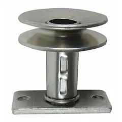 This blade adapter connects the mower blade to the spindle assembly, enabling proper blade rotation for cutting grass. Commonly used in lawn tractors and zero-turn mowers.