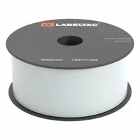Continuous label roll for thermal transfer printing, 2 inches wide by 150 feet long. Constructed of clear gloss vinyl for indoor and outdoor use. Compatible with the LabelTac Pro X printer series. Used for creating durable labels in industrial safety and identification applications