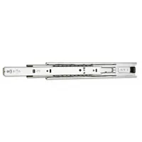 Side-mount, full-extension ball bearing drawer slide with a closed length of 11 13/16 inches and a travel length of 12 inches. Suitable for use in industrial cabinetry, tool storage, and material handling applications requiring smooth, reliable drawer movement