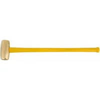 Non-Sparking Sledge Hammer: Bronze, Fiberglass Handle, 8 lb Head Wt, 3 in Dia, 32 in Overall Lg (MPN AM8BZFG)