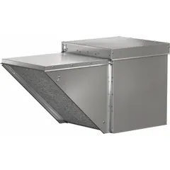 This belt-drive filtered supply fan is designed for roof-mount applications, delivering 1,705 cfm at up to 2 3/4 in wc static pressure. It features a 1 hp, 3-phase motor with variable speeds and a totally enclosed enclosure. The unit operates on 115/208-230V AC and is suitable for commercial or industrial ventilation systems requiring filtered air intake.