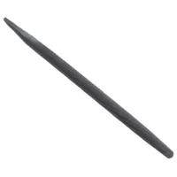 Hand File: Round, Double-Cut, Safe Edge Cut, Bastard Cut, 6 in Lg without Tang, Black Oxide (MPN 12F852)
