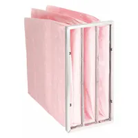 Pocket Air Filter: 24 in x 12 in x 29 in, MERV 13, Pink, Synthetic, 3 Pockets