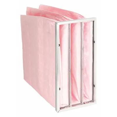 OEM Pocket Air Filter: 24 in x 12 in x 29 in, MERV 13, Pink, Synthetic - MERV 13 Pocket Air Filters