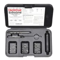 This thread repair kit includes 18-8 stainless steel helical inserts and an STI tap for restoring damaged 5/16"-24 fine threads in metal components. The free-running, right-hand thread design is suitable for general industrial maintenance and manufacturing applications where thread repair is needed