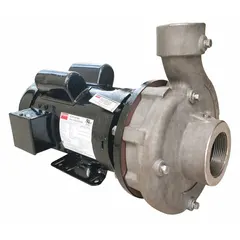 This straight centrifugal pump is powered by a 3 hp motor with a TEFC enclosure, suitable for dusty or outdoor environments. It operates on 230V AC and delivers up to 87 ft of head. The pump has a 2 1/2 in intake and 2 in discharge, making it appropriate for water transfer, irrigation, dewatering, and process circulation applications.