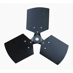 This replacement propeller is designed for use in HVAC and refrigeration systems to move air across condensers or evaporators. It serves as a replacement part for industrial ventilation units, ensuring proper airflow for cooling and temperature control in commercial and industrial facilities.
