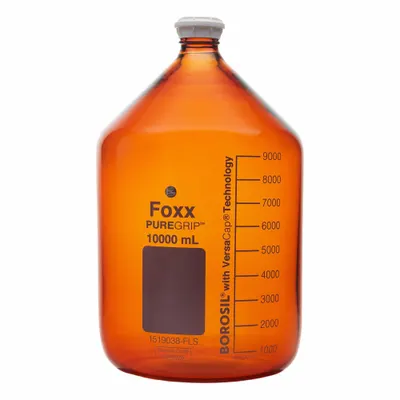 FOXX LIFE SCIENCES Glass Media, BOD, & Specialty Lab Bottles - Glass Lab Media Bottles: 20 L