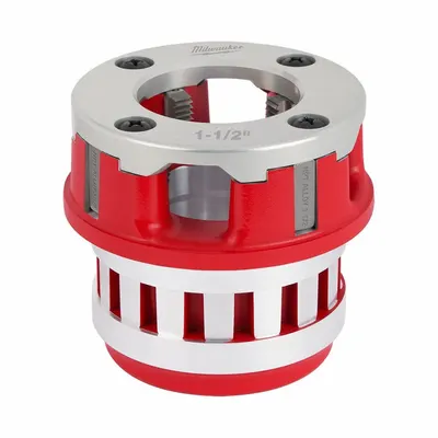 MILWAUKEE Pipe Threading Die Head: 12R, For 1 1/2 in Pipe, NPT, Alloy - Die Heads for Handheld Pipe Threaders
