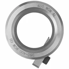 This stripping bushing is designed for use with aluminum and copper conductors. It accommodates wire sizes from 350 to 400 MCM and is compatible with THHN/XHHW insulation types. Suitable for heavy-duty electrical wiring tasks.