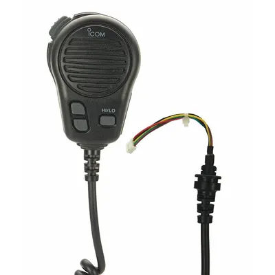 ICOM Speaker Microphone: Fits Icom, For M324 Series, 17 in Cord, Push To Talk - ICOM-Compatible Microphones & Speakers